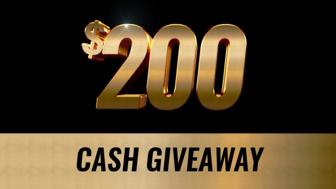 10 winners $200 Cash Giveaway