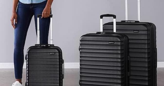 AMAZON BASICS 3-PIECE HARDSIDE SPINNER LUGGAGE SET GIVEAWAY