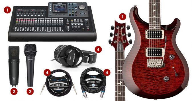 Paul Reed Smith guitar + TASCAM dream home studio Giveaway