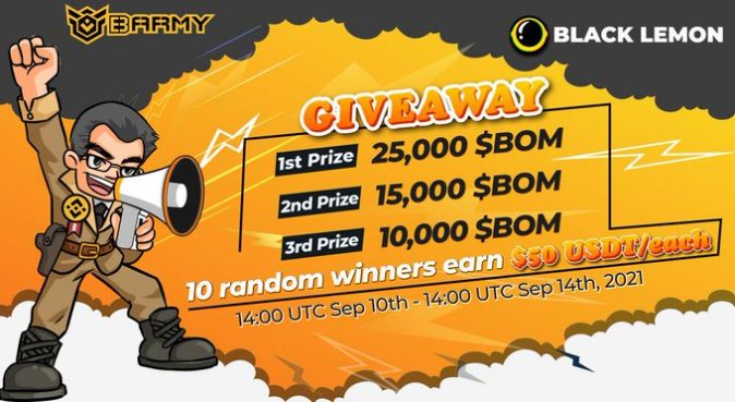 50,000 $BOM & 500 $USDT Giveaway