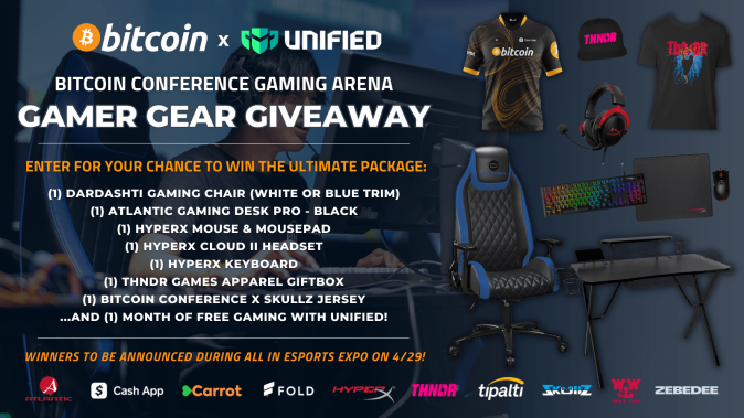 Bitcoin Conference x Unified: Gaming Arena Giveaway