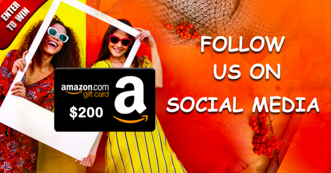 November $200 Amazon Gift Card Social Media Giveaway