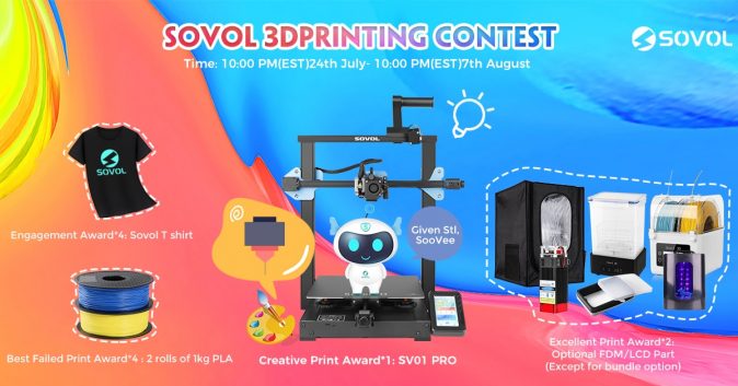 Sovol SV01 PRO 3D Printer Giveaway