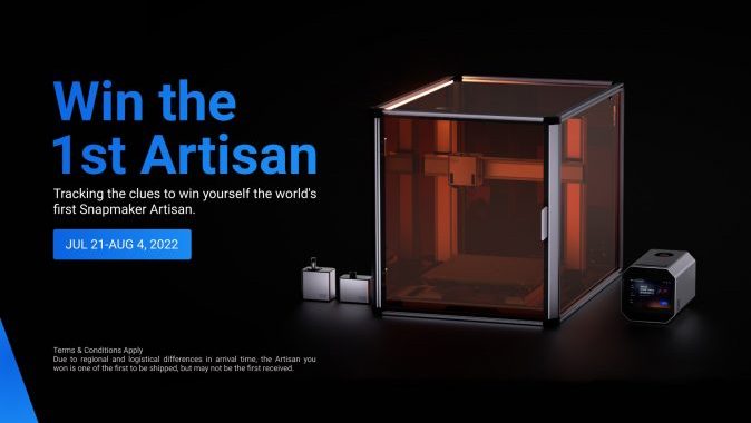 Snapmaker Artisan 3-in-1 3D Printer Giveaway